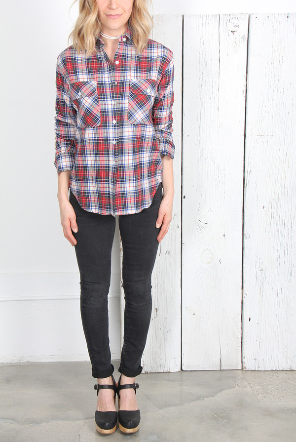 R13 ZIP BACK SHIRT R13 ZIP BACK SHIRT