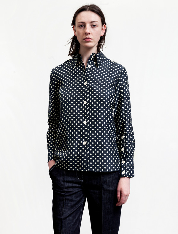 Trademark Polka Dot Silk Shirt Trademark Polka Dot Silk Shirt