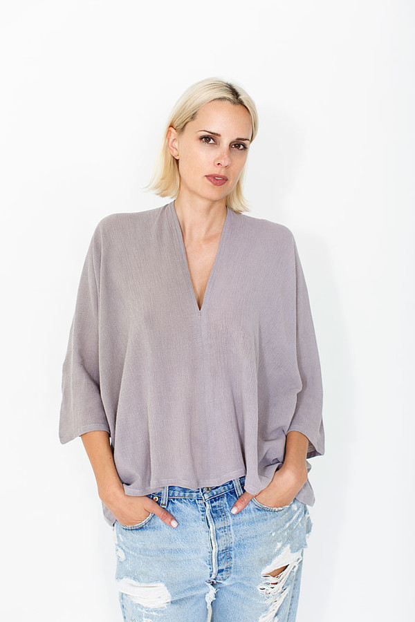 Miranda Bennett Muse Top, Cotton Gauze in Salton Miranda Bennett Muse Top, Cotton Gauze in Salton