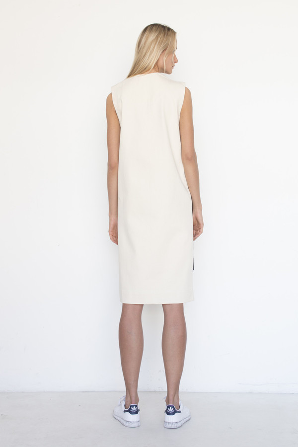 Nancy Stella Soto Cotton Offset Flap Dress Nancy Stella Soto Cotton Offset Flap Dress