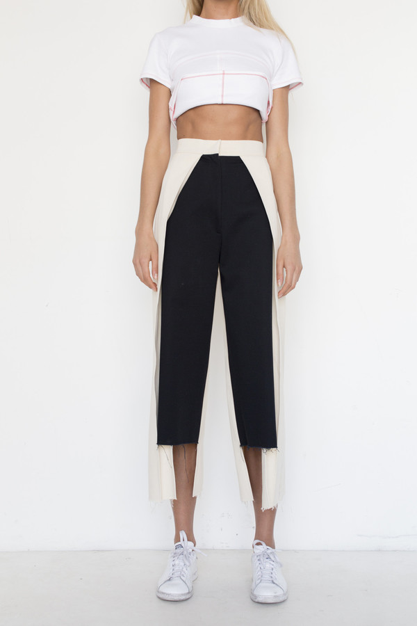 Nancy Stella Soto Cotton Offset Trouser Nancy Stella Soto Cotton Offset Trouser