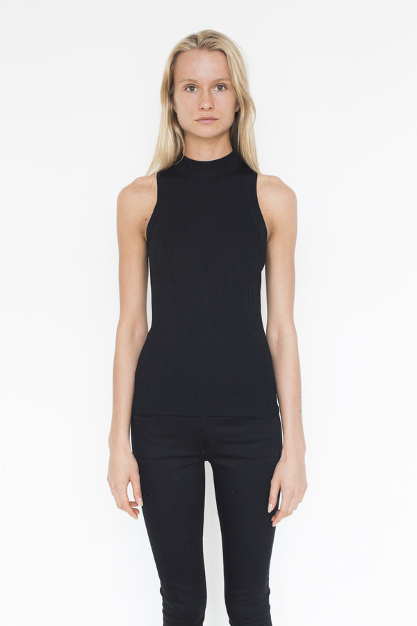 Pari Desai Viscose Nikita Rib Mock Tank Pari Desai Viscose Nikita Rib Mock Tank
