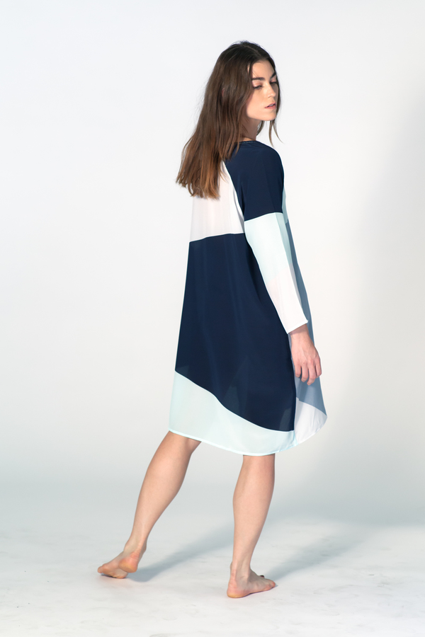 ALI GOLDEN COLOR BLOCK DRESS ALI GOLDEN COLOR BLOCK DRESS