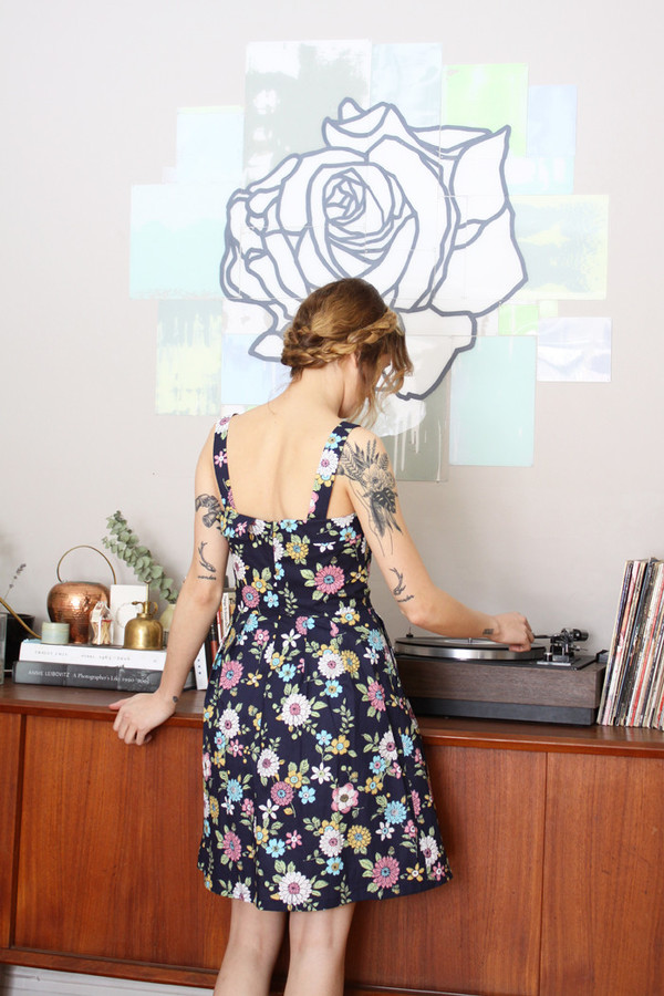 Birds of North America - Sylph Dress (Navy Floral) Birds of North America - Sylph Dress (Navy Floral)
