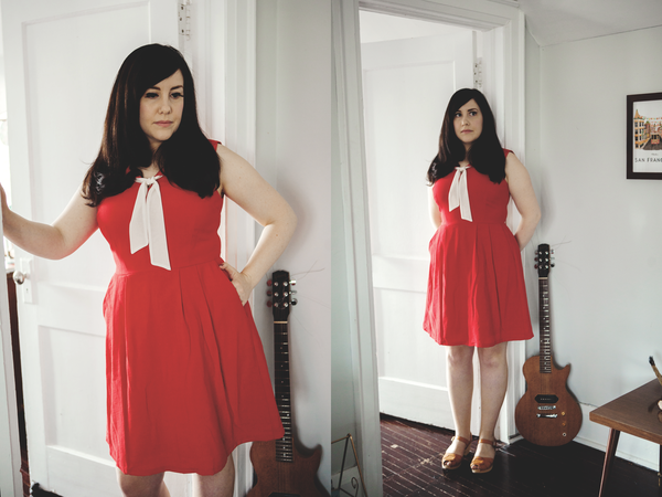 Birds of North America Chiffchaff Dress (Red) Birds of North America Chiffchaff Dress (Red)