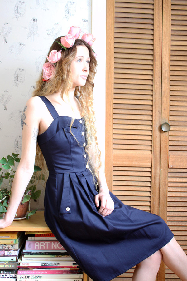 Birds of North America Tyrant Dress (Navy) Birds of North America Tyrant Dress (Navy)