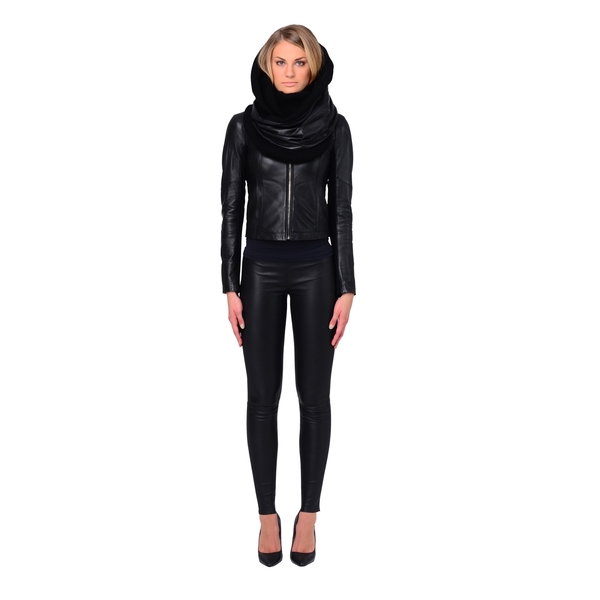 LAMARQUE PIPE-SCARF Leather Infinity Scarf LAMARQUE PIPE-SCARF Leather Infinity Scarf