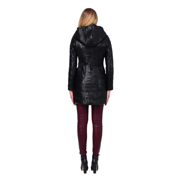 LAMARQUE ELIZABETH Leather Puffer Coat LAMARQUE ELIZABETH Leather Puffer Coat