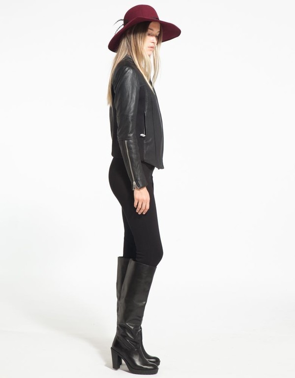 Gat Rimon Talor Leather Combo Motorcycle Jacket Gat Rimon Talor Leather Combo Motorcycle Jacket
