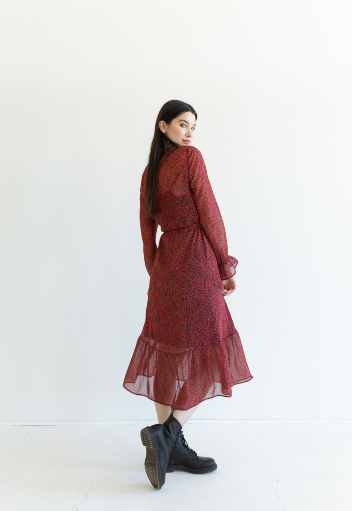 just female cherry maxi dress