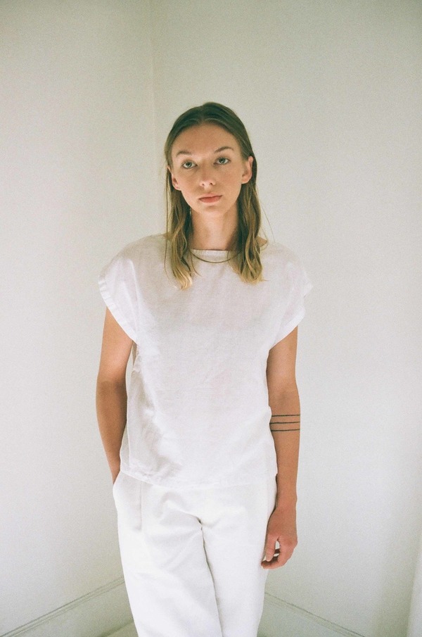 Han Starnes Box Top - White Han Starnes Box Top - White