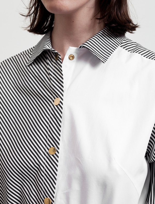 Etienne Deroeux Womens Laika Striped Shirtdress Etienne Deroeux Womens Laika Striped Shirtdress