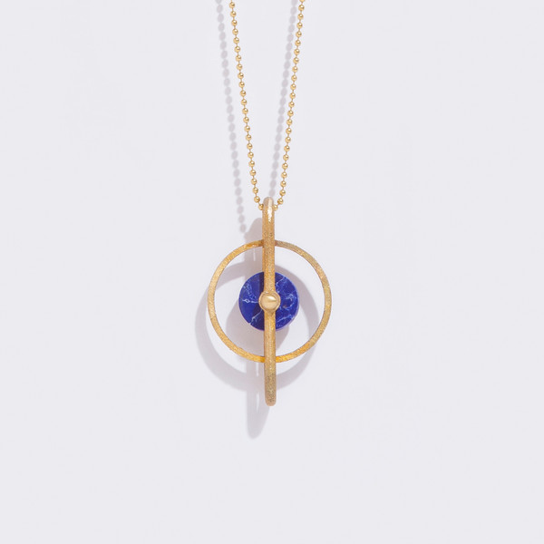 Metalepsis Projects Disc Pendant - Blue Stone Metalepsis Projects Disc Pendant - Blue Stone