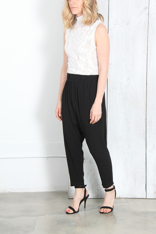 RAQUEL ALLEGRA DROP RISE PANT IN BLACK RAQUEL ALLEGRA DROP RISE PANT IN BLACK