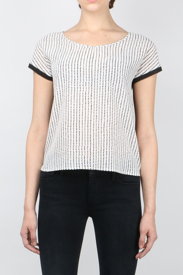 sita murt Polka Dot Scoop V-Neck Blouse sita murt Polka Dot Scoop V-Neck Blouse