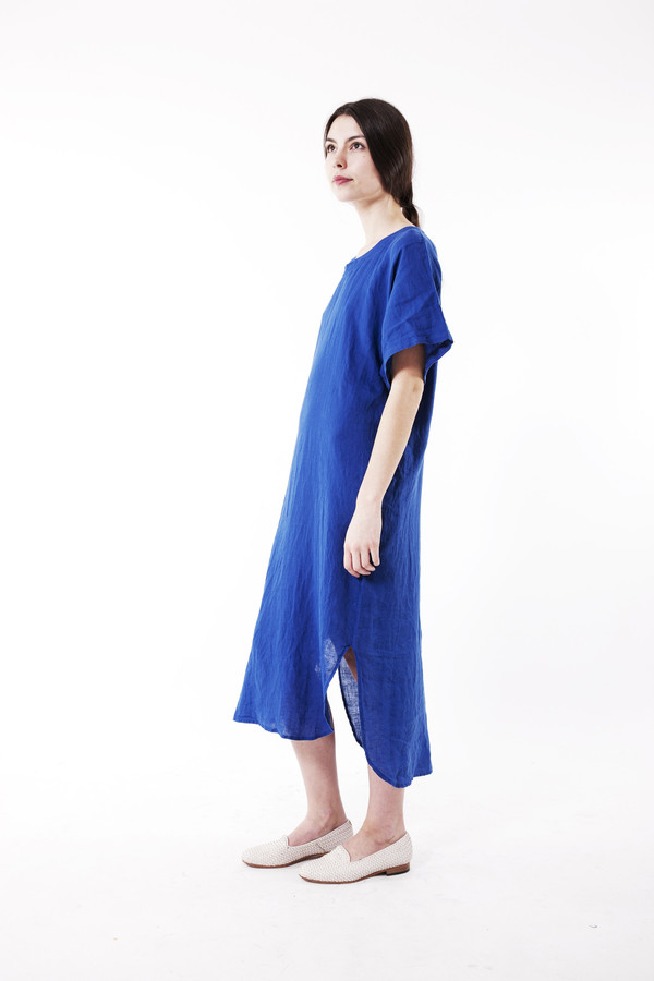 Black Crane Linen Long Dress Black Crane Linen Long Dress