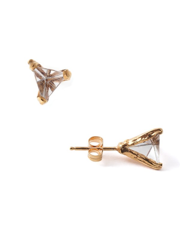 Unearthened 18K Gold + Quarts Prism Studs Unearthened 18K Gold + Quarts Prism Studs
