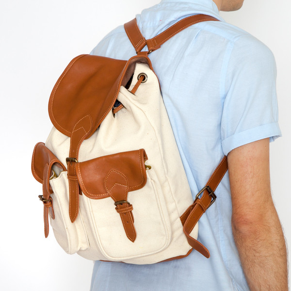 Field Backpack in Natural Canvas Field Backpack in Natural Canvas