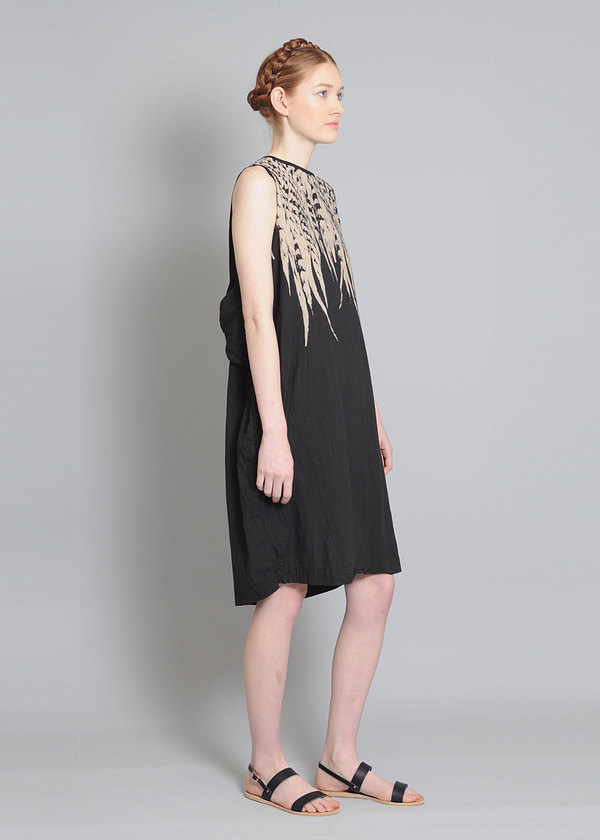 Uzi Black Feather Dress Uzi Black Feather Dress