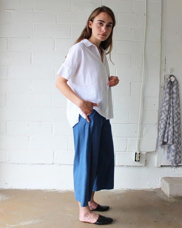esby STELLA BUTTON DOWN - WHITE DOBBY esby STELLA BUTTON DOWN - WHITE DOBBY