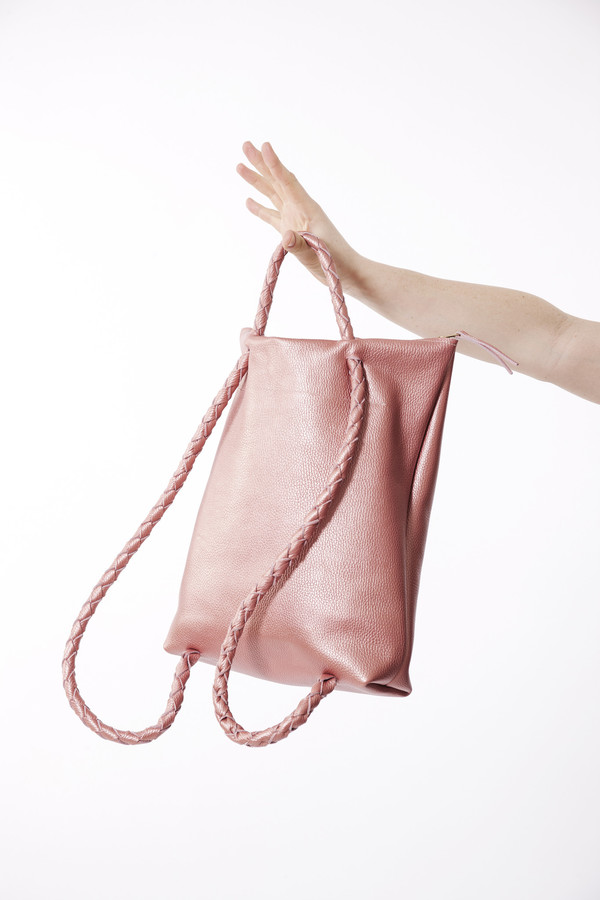 Ara Handbags Backpack No. 1 in Pink Metallic Ara Handbags Backpack No. 1 in Pink Metallic
