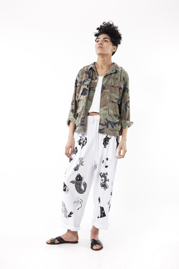 Ikumi Tattoo Long Pants (White) Ikumi Tattoo Long Pants (White)