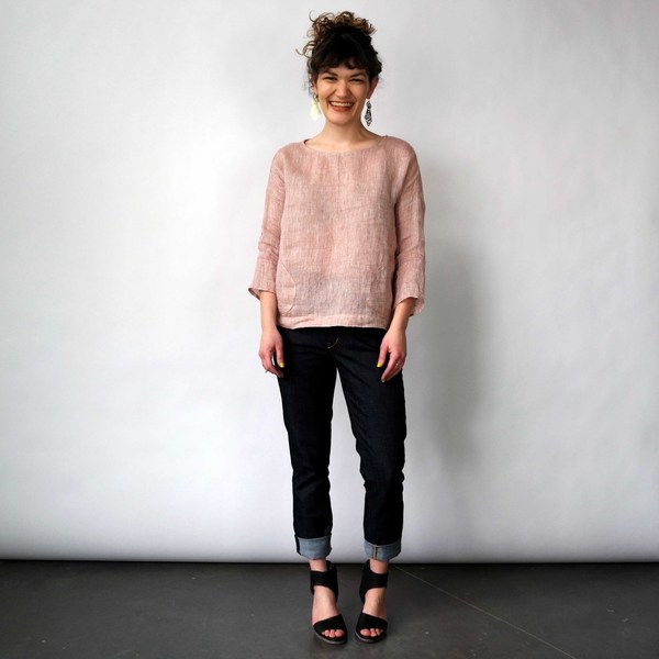 Modaspia Drop Sleeve Blouse in Light Terracotta Modaspia Drop Sleeve Blouse in Light Terracotta