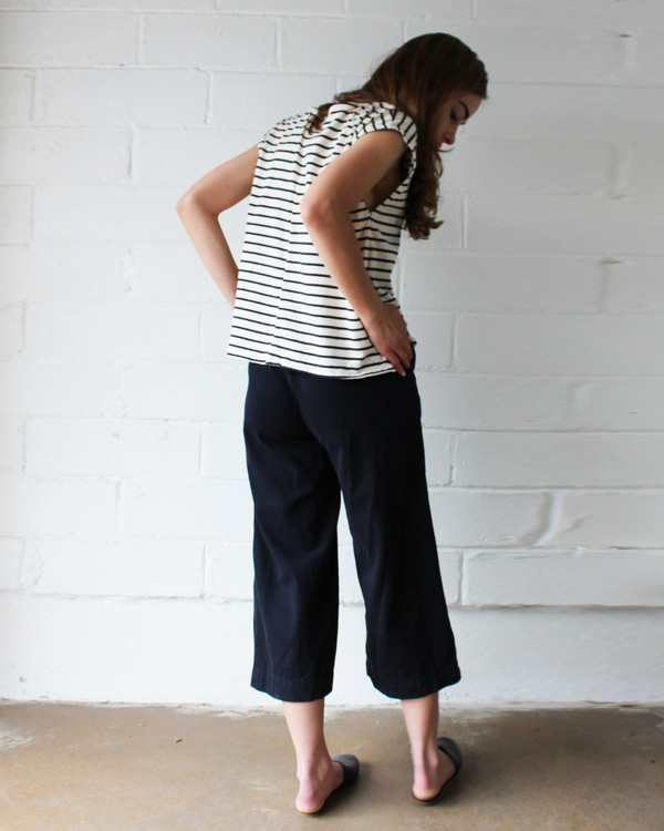 Esby Evie Oversized Top - Navy Stripe Esby Evie Oversized Top - Navy Stripe