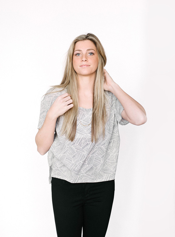 Bella Luxx Dashes Silk Tee Bella Luxx Dashes Silk Tee
