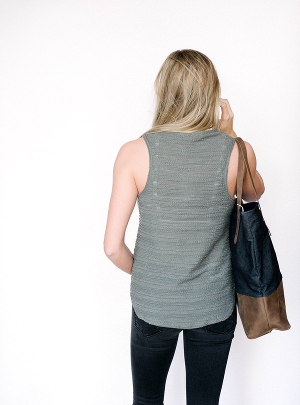 Bella Luxx Sheer stripe Muscle Tank Bella Luxx Sheer stripe Muscle Tank