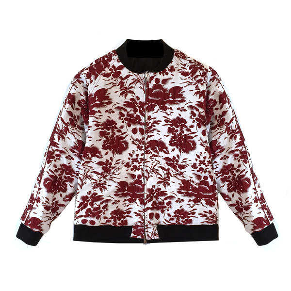Nikki Chasin Captain Reversible Bomber Jacket - Floral Jacquard Nikki Chasin Captain Reversible Bomber Jacket - Floral Jacquard