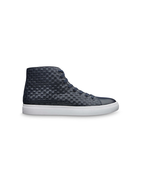Mens Tiger of Sweden Yngve Woven Leather Hi Top Mens Tiger of Sweden Yngve Woven Leather Hi Top