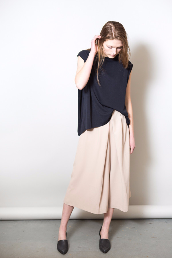 Achro Pleated Wide Leg Culottes Achro Pleated Wide Leg Culottes