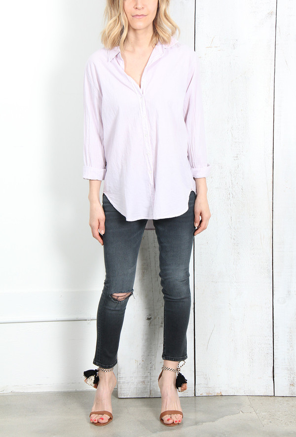 XIRENA BEAU BUTTON DOWN SHIRT IN LILAC XIRENA BEAU BUTTON DOWN SHIRT IN LILAC