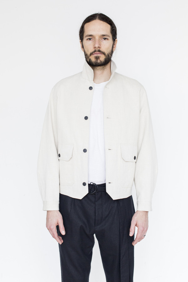 Men's Assembly Cotton Button Jacket - Natural Men's Assembly Cotton Button Jacket - Natural