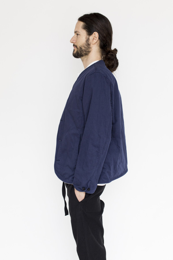 Men's Document Cotton Collarless Jacket Men's Document Cotton Collarless Jacket