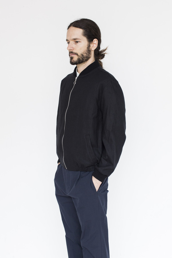 Men's Assembly Raw Silk Zip Bomber Men's Assembly Raw Silk Zip Bomber