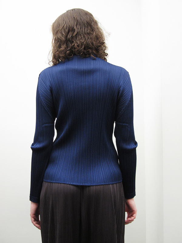 Issey Miyake Mock Neck Top, Navy Issey Miyake Mock Neck Top, Navy