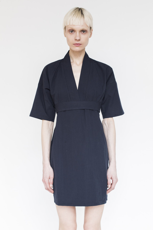 Assembly Cotton Karate Dress - Navy Assembly Cotton Karate Dress - Navy