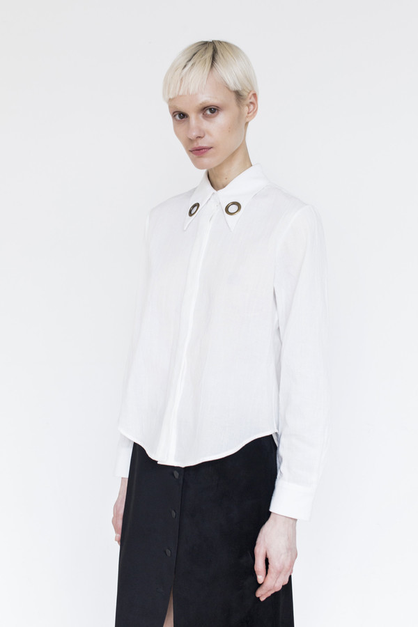 Assembly Gauze Butterfly Collar Top Assembly Gauze Butterfly Collar Top