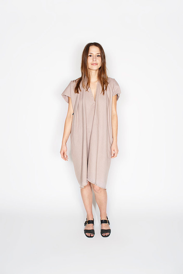 Miranda Bennett Everyday Dress, Cropped, Denim in Dove Miranda Bennett Everyday Dress, Cropped, Denim in Dove