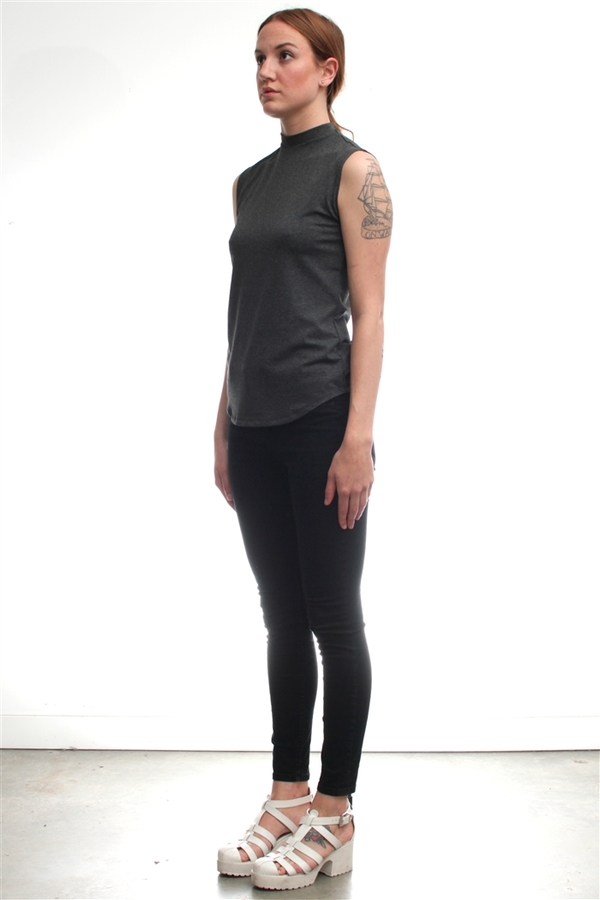 Nomia Mock Neck Muscle Tee Nomia Mock Neck Muscle Tee