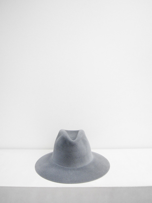 Clyde Short Brim Pinch Hat, Dove Grey Clyde Short Brim Pinch Hat, Dove Grey