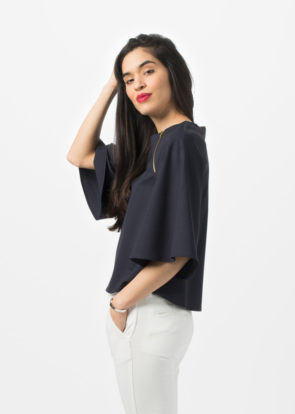 Harvey Faircloth A-Line Zipper Top Harvey Faircloth A-Line Zipper Top