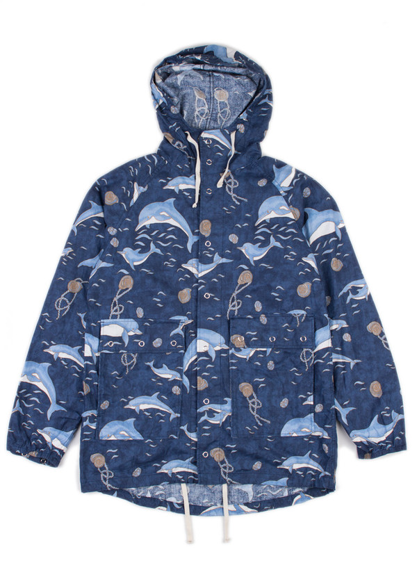 Lt Parka Navy Dolphin Print Lt Parka Navy Dolphin Print