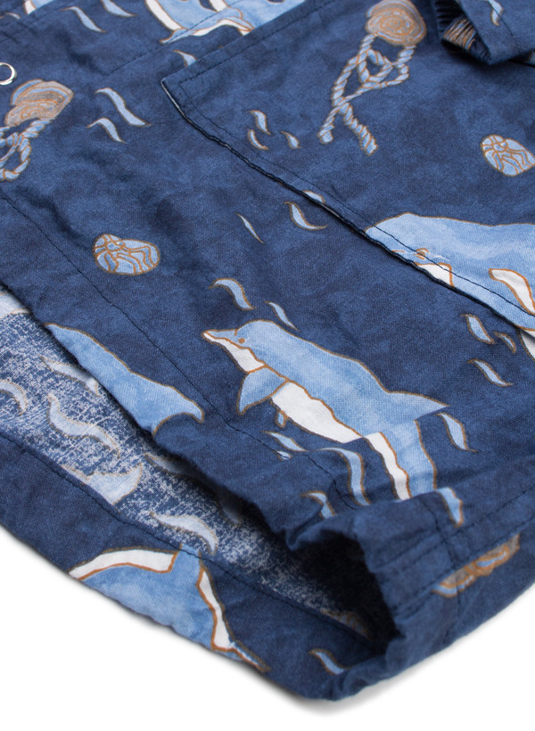 Lt Parka Navy Dolphin Print Lt Parka Navy Dolphin Print