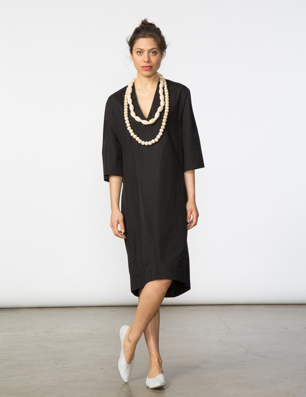 SBJ Austin Sadie Dress in Black Poplin SBJ Austin Sadie Dress in Black Poplin