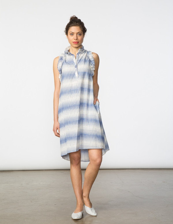 SBJ Austin Tracey Dress in Blue Ikat SBJ Austin Tracey Dress in Blue Ikat