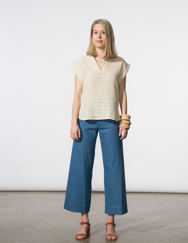 SBJ Austin Vivienne Top in Natural Woven SBJ Austin Vivienne Top in Natural Woven