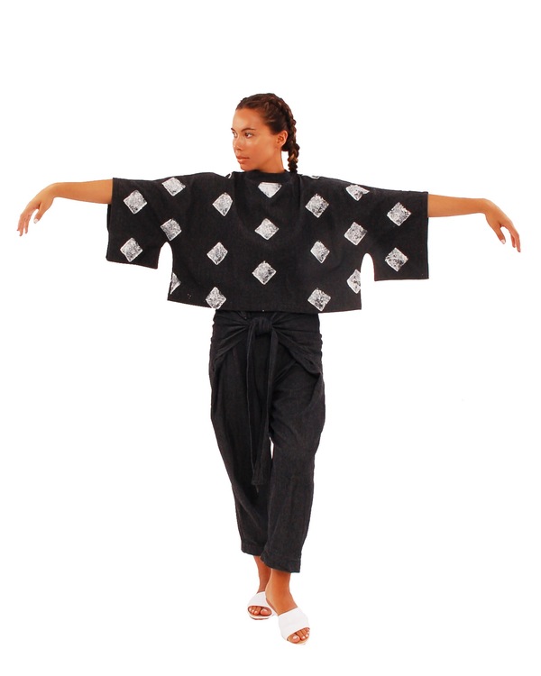 323 Hand Stamped Kimono Top 323 Hand Stamped Kimono Top